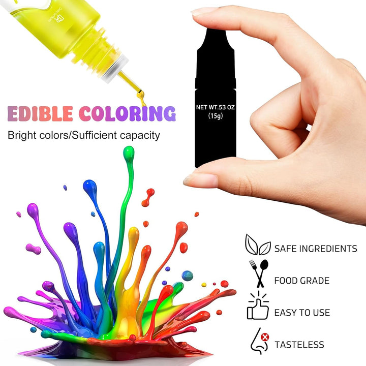Set 7 coloranti alimentari, gel, 7 x 15 ml Coloranti Alimentari Naty Shop