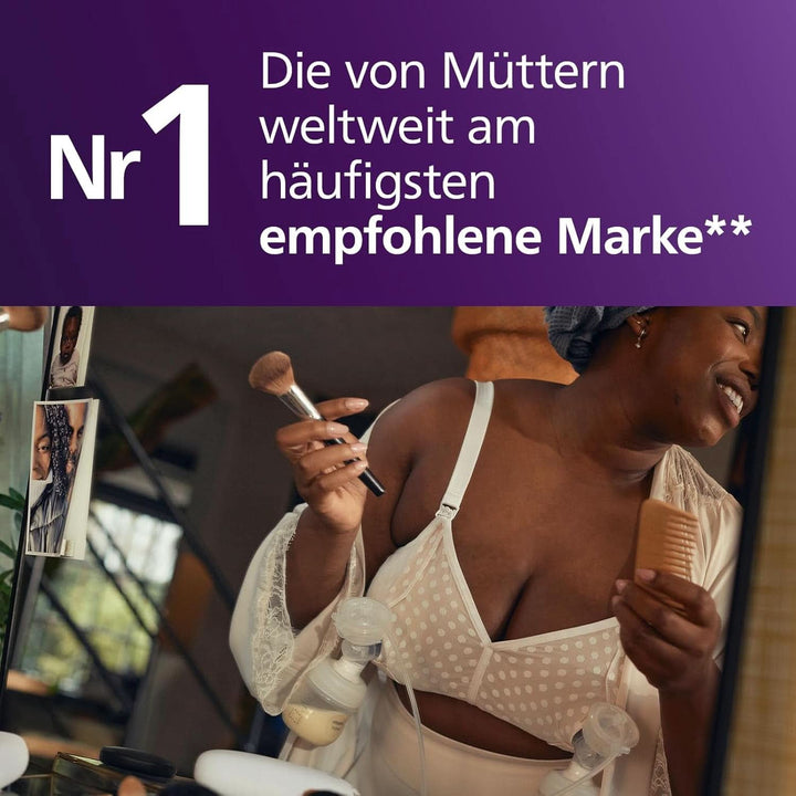 Elektronische Philips Avent Einzelmilchpumpe Premium - Mit Natural Motion Technologie, Wiederaufladbarem Akku, Timer-Anzeige (Modell SCF396/31) Accesorii Hrana si Alaptare Bebe Naty Shop
