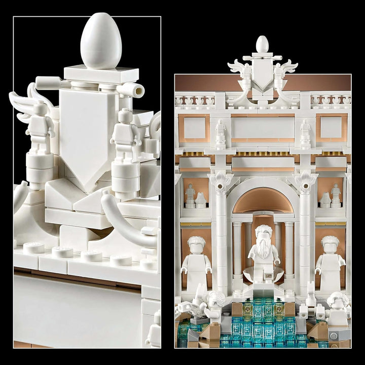 LEGO Architecture Trevi Fountain - Model al unui punct de reper din Roma cu sculpturi Minifigures - piesă de colecție pentru birou și sufragerie - cadou pentru adulți și iubitori de arhitectură 21062 Seturi de constructie Besuche den LEGO-Store