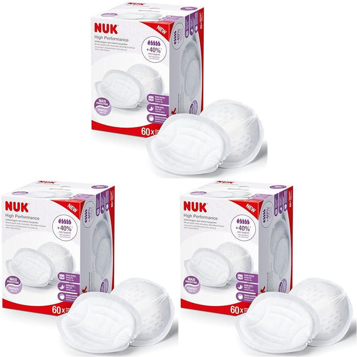 NUK High-Performance Einweg-Stilleinlagen Mit Sofort-Saugvlies | Einlagen Zum Stillen | Einzelverpackung | +40% Mehr Saugkraft | 60 Stück Accesorii Hrana si Alaptare Bebe Naty Shop 60 Stück (Packung Mit 3) High Performance
