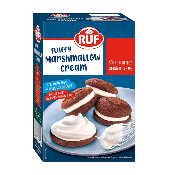 RUF Birthday Cake Cream, pudră de cremă cu aromă de vanilie și caramel și decor colorat, 110 grame Glazuri si Decor Naty Shop 200 grame Marshmallow