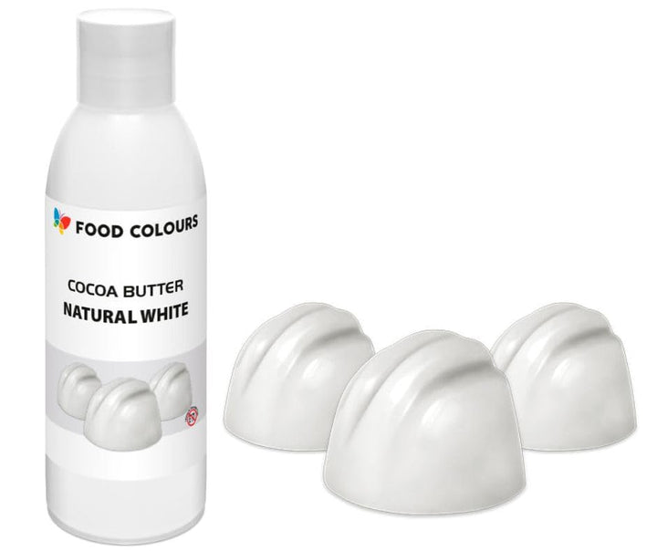 Food Colors, NATURAL WHITE, 100 grame, Colorant alimentar pe bază de unt de cacao Coloranti Alimentari Naty Shop