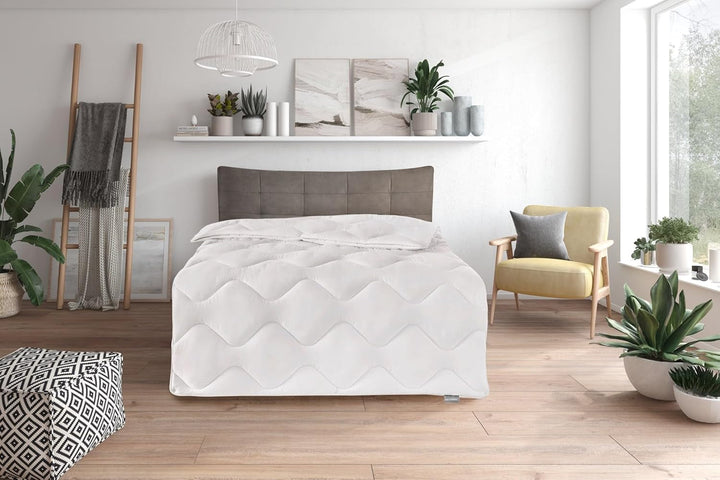 Traumnacht Comfy Cotton Mono plapumă pentru toate anotimpurile, Plapumă de tranziție ideală cu capac din amestec de bumbac, 135 X 200 cm, lavabilă, certificată Oeko-Tex, produsă în conformitate cu standardul de calitate german Plapumi si pilote Naty Shop 135 X 200 Plapumă medie pentru toate anotimpurile