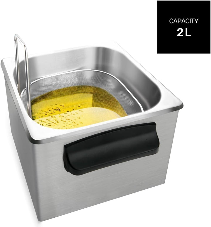 Taurus Professional 2 plus - Friteuză cu ulei, 2 litri, 1700 W, 18/8 oțel inoxidabil Electrocasnice Naty Shop