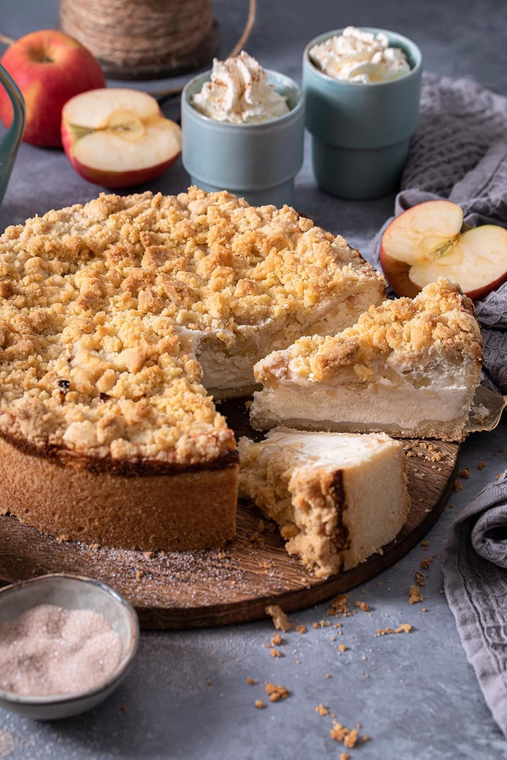 RUF Cheesecake Baking Mix, Cheesecake cu aluat crocant Crumble, prăjitură super cremoasă cu vanilie Bourbon reală, preparare ușoară Naty Shop