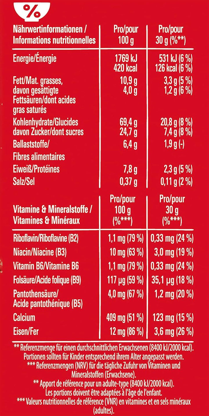 Nestlé Cereal, Knusprige Frühstücks-Cerealien Mit Der Typischen -Waffel Und Köstlicher Schokolade, 1Er Pack (1 X 330G) Cereale Naty Shop
