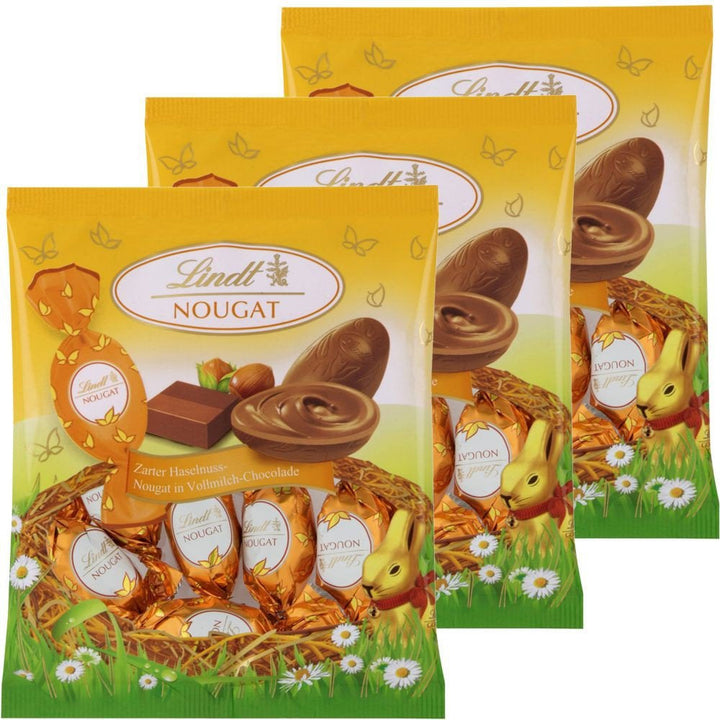 Lindt Ciocolată Specialități Mix Ouă, cinci arome cu și fără alcool Bomboane de Ciocolata Naty Shop Nougat