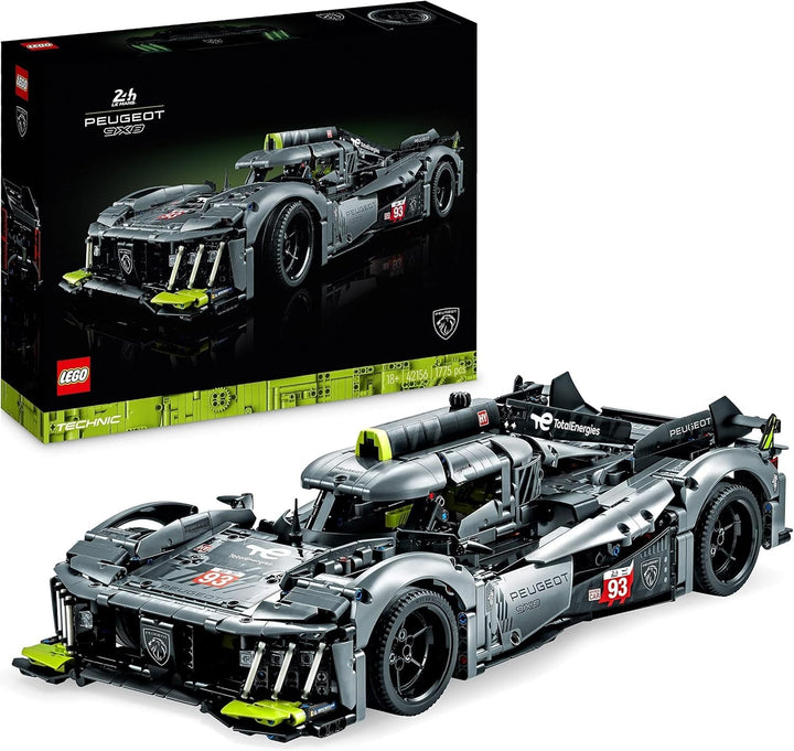 LEGO 42156 Technic Peugeot 9X8 24H Le Mans Hybrid Hypercar, mașină de curse legendară, kit model pentru adulți, scara 1:10, mașină de motorsport de colecție pentru jucători avansați Seturi de constructie Besuche den LEGO-Store Singur