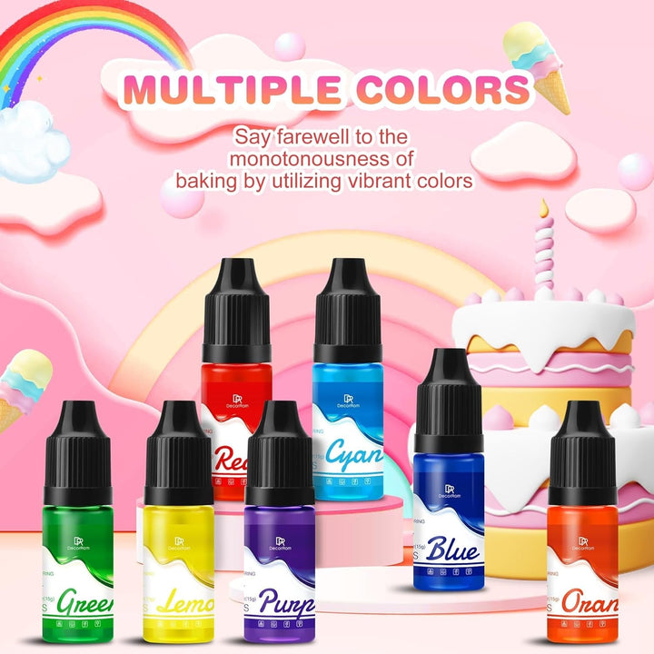 Set 7 coloranti alimentari, gel, 7 x 15 ml Coloranti Alimentari Naty Shop