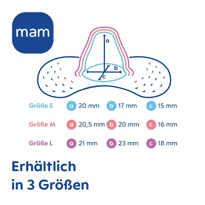 MAM Stillhütchen Größe L (Ø 23 Mm) Im 2Er-Set, Extra Weiche Brusthütchen Zum Schutz Beim Stillen, Brustwarzenschutz Für Maximalen Hautkontakt Zwischen Mutter Und Kind Accesorii Hrana si Alaptare Bebe Naty Shop