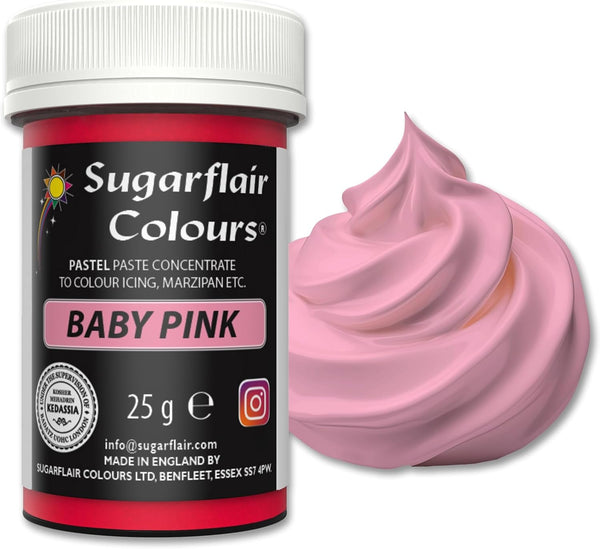Sugarflair colorant alimentara pasta pentru fondant si martipan, Baby Pink, 25 grame Coloranti Alimentari Naty Shop Default Title