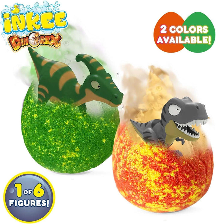 INKEE SURPRISE DINO, bombă de baie în formă de oucu figuri de dinozaur si surprize, 100 grame Duș și baie Naty Shop