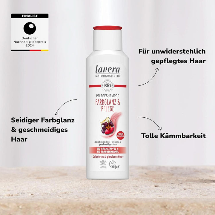 Lavera Care Shampoo Colour Shine & Care, vegan, 250 ml Duș și baie Naty Shop
