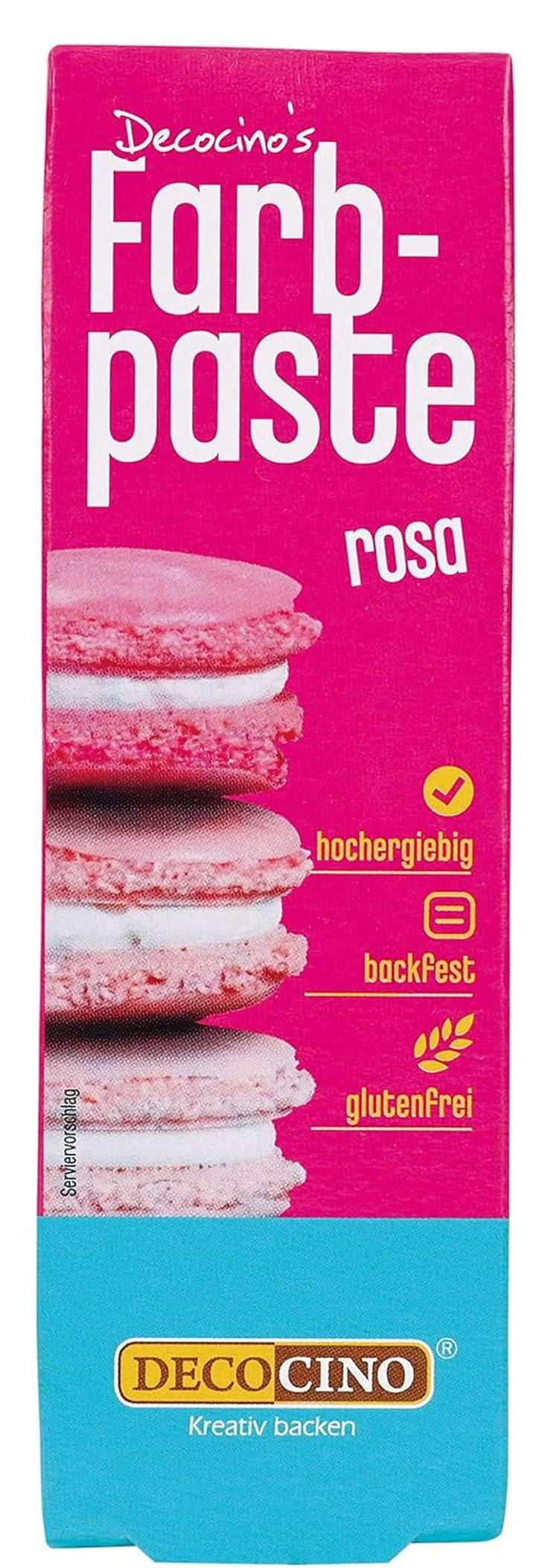 DECOCINO Colour Paste, 20 grame, ideal pentru colorarea prăjiturilor, fondantului și cremelor - fără azot și fără gluten Coloranti Alimentari Naty Shop Roz 25 grame
