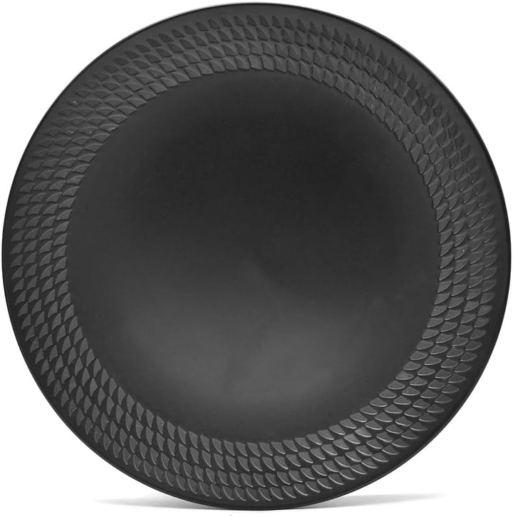 ECHTWERK 30-Teiliges Vintage Kombiservice "Blackstyle" Modern-Design, Für 6 Personen, Geschirrset Aus Steingut Mit 6 X Speiseteller, 6 X Beilagenteller, 6 X Schüssel, 6 X Teetassen, 6 X Suppenteller Seturi vesela masa Naty Shop