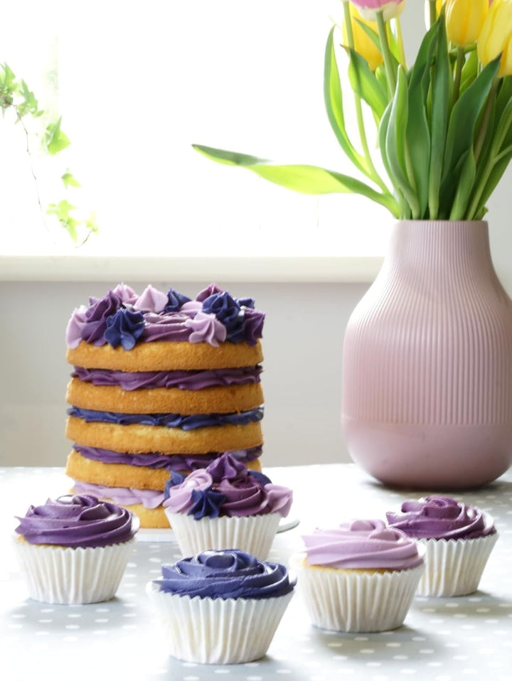 Sugarflair Pasta Lebensmittelfarben Purple Set/4, Pasta Lebensmittel Farben Für Fondant, Marzipan, Zuckerpaste, Buttercreme Und Mehr: Violet, Lavender, Grape Violet, Deep Purple - Set/4 Coloranti Alimentari Naty Shop