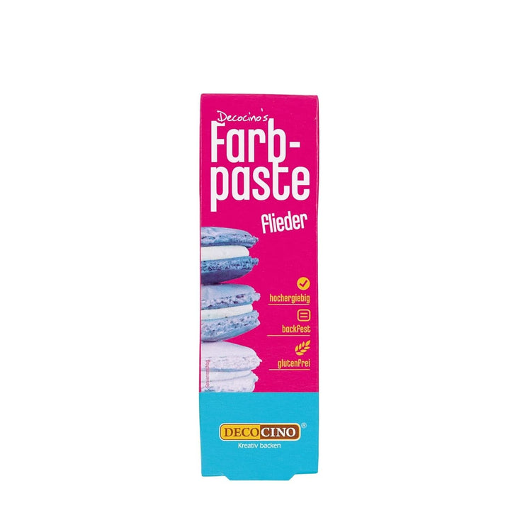 DECOCINO Colour Paste, 20 grame, ideal pentru colorarea prăjiturilor, fondantului și cremelor - fără azot și fără gluten Coloranti Alimentari Naty Shop Lila 20 grame