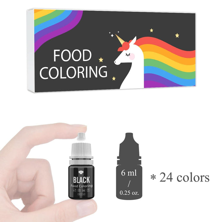 Set 24 coloranți alimentari, lichid, 24 x 6 ml Coloranti Alimentari Naty Shop