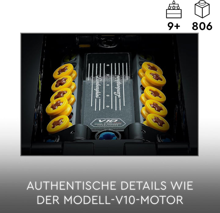 LEGO 42161 Technic Lamborghini Huracán Tecnica kit model de mașină de jucărie, set de construcție pentru mașini de curse pentru copii, băieți, fete și fani ai sporturilor cu motor, cadou de colecționat Seturi de constructie Besuche den LEGO-Store