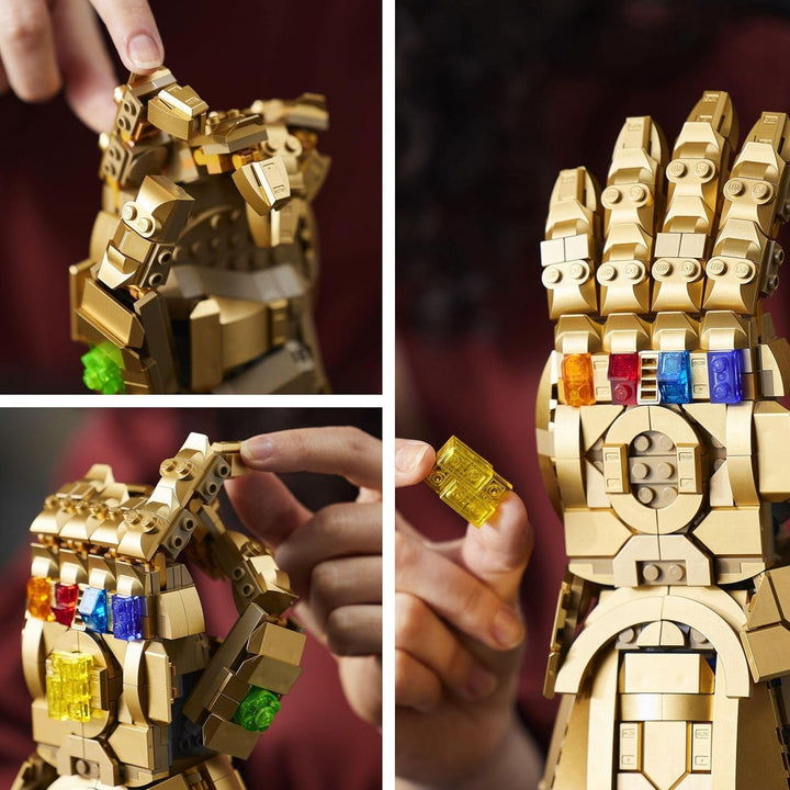 LEGO 76191 Marvel Super Heroes Infinity Glove, Set Avengers pentru adulți cu modelul mănușii lui Thanos de construit, articol pentru fani, cadou pentru bărbați, femei, ea și el Seturi de constructie Besuche den LEGO-Store