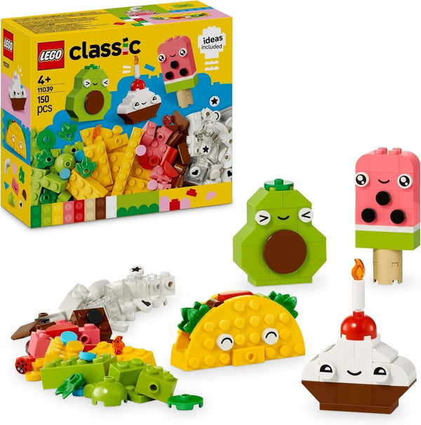 LEGO Classic Creative Snack Building Fun, jucărie cu mâncare pentru jocuri de rol imaginative, set de construcție pentru băieți și fete de la 4 ani, Cupcake, Avocado, Popsicle și Taco 11039 Seturi de constructie Besuche den LEGO-Store Titlu implicit