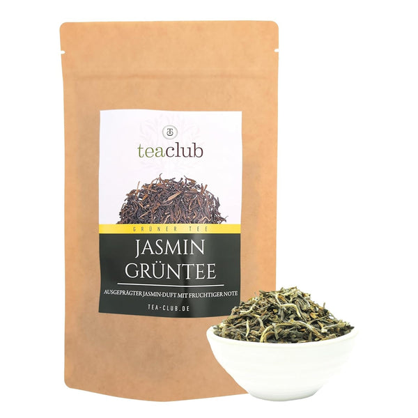 Ceai de iasomie vrac 100 g, ceai verde cu flori de iasomie aromatizat natural, ceai verde de iasomie cu aromă pronunțată de iasomie, Teaclub Green Tea