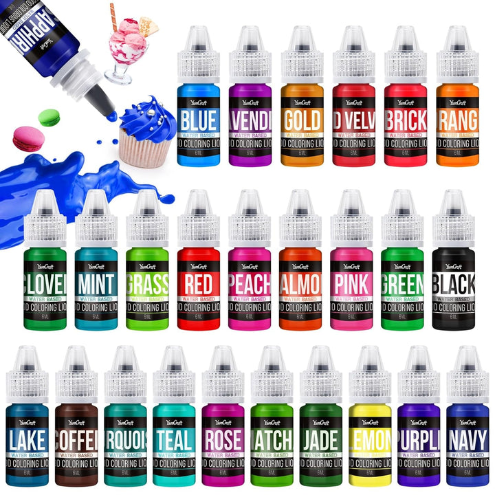 YumCraft, coloranti alimentarin lichizi Naty Shop Set 26 x 6 ml