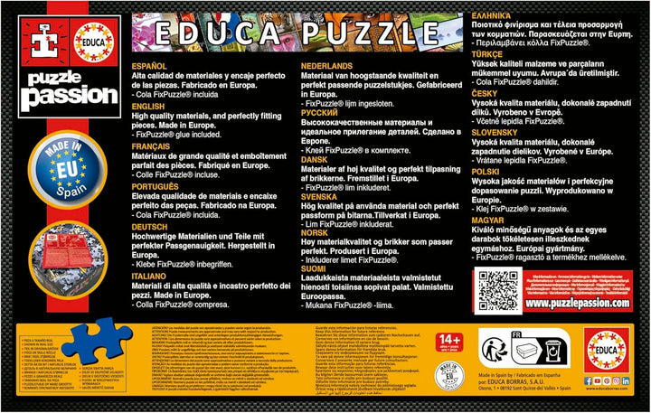 Educa - Puzzle de 1000 de piese pentru adulti | Biblioteca. Dimensiuni: 68 X 48 cm. Include lipiciul de puzzle Fixpuzzle. Pentru 14 ani (19925) Puzzle Naty Shop