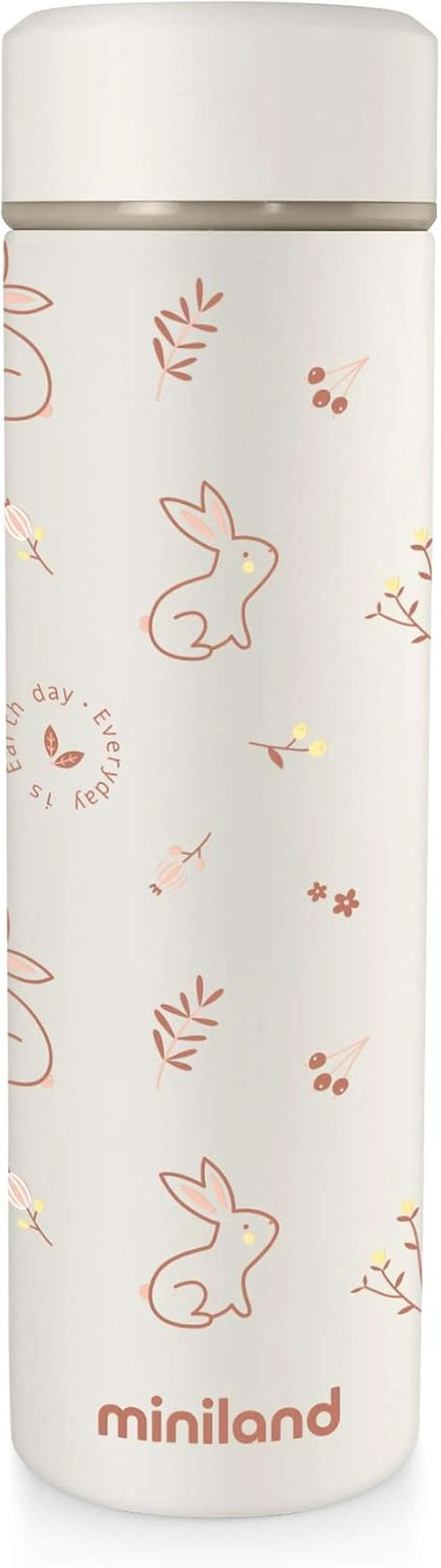 Miniland NATUR THERMOS BUNNY - termos, 450 ml pentru alimente pentru copii, multicolor Accesorii Hrana si Alaptare Bebe Naty Shop Single Portocaliu Natur Thermos Bunny