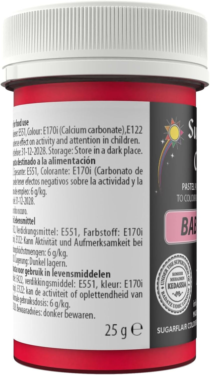 Sugarflair colorant alimentara pasta pentru fondant si martipan, Baby Pink, 25 grame Coloranti Alimentari Naty Shop