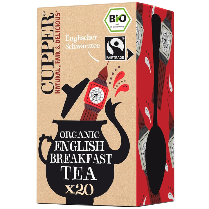 Cupper Ceai de fructe organic Cranberry Rasperry, 20 pliculețe de ceai nealbite, ecologic, comerț echitabil