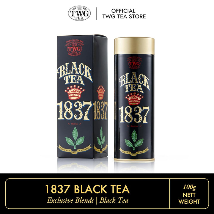 TWG Tea | 1837 Black Tea | Ceai negru | Fructe și flori | Cutie Haute Couture, 100 g | Set cadou