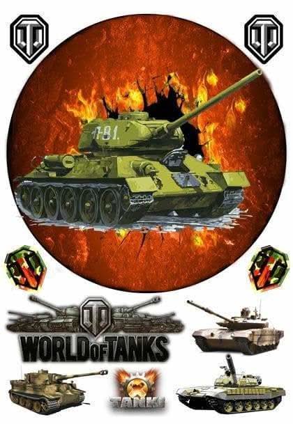Imagine comestibila, Icing, topper World of Tanks Imagini comestibile Nati Shop