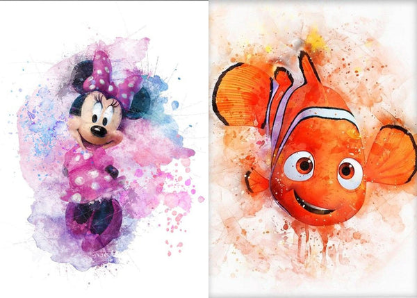 Imagine comestibila, vafa, format A4, Minnie/Nemo Imagini comestibile Nati Shop