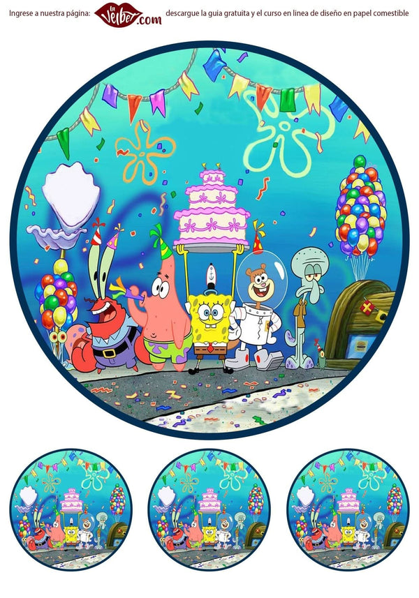 Imagine comestibila, vafa, format A4, SpongeBob Pantaloni Pătrați Imagini comestibile Nati Shop