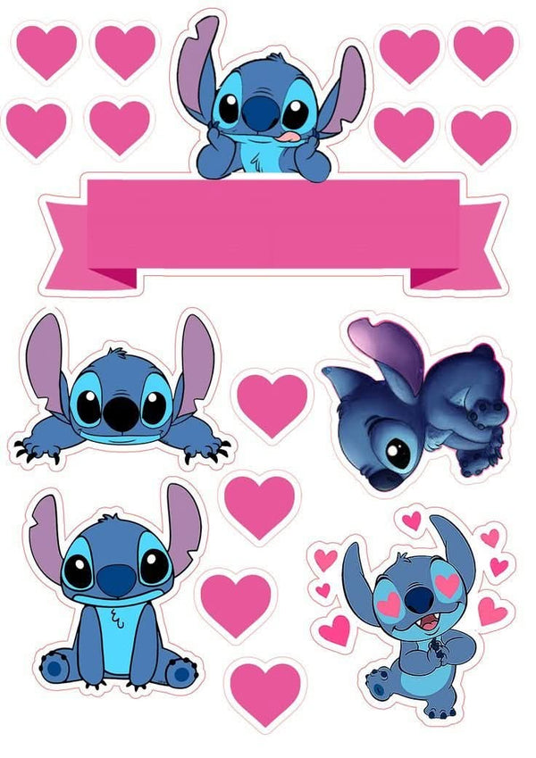 Imagine comestibila, vafa sau icing, format A4, Lilo and Stitch Imagini comestibile Nati Shop