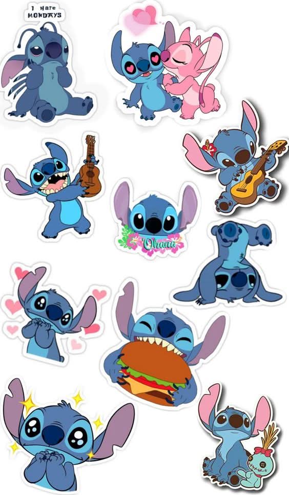 Imagine comestibila, vafa sau icing, format A4, Lilo and Stitch Imagini comestibile Nati Shop