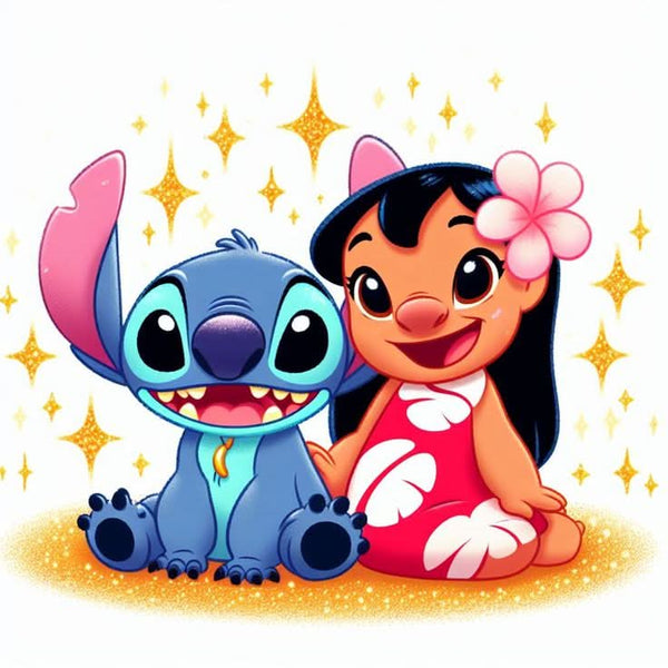 Imagine comestibila, vafa sau icing, format A4, Lilo and Stitch Imagini comestibile Nati Shop