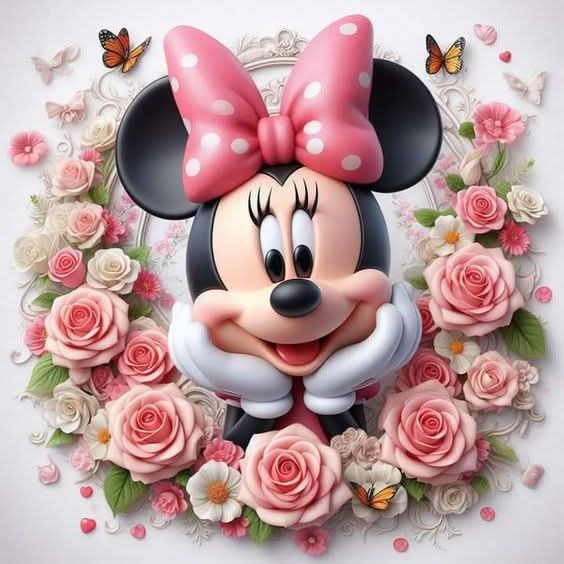 Imagine comestibila, vafa sau icing, format A4, Minnie Mouse Imagini comestibile Nati Shop