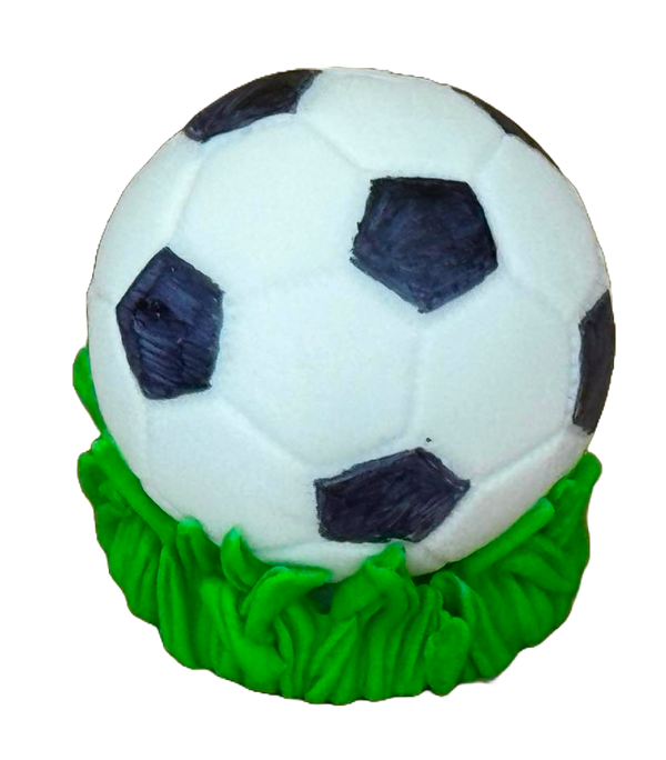 Decoratiune comestibila din zahar, Minge de fotbal Decoratiuni din Pasta de Zahar Nati Shop