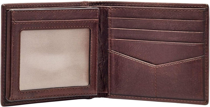 Portofel bifold din piele Ingram pentru bărbați Fossil 11,43 cm L x 1,905 cm l x 8,89 cm H Portofel Barbati Naty Shop