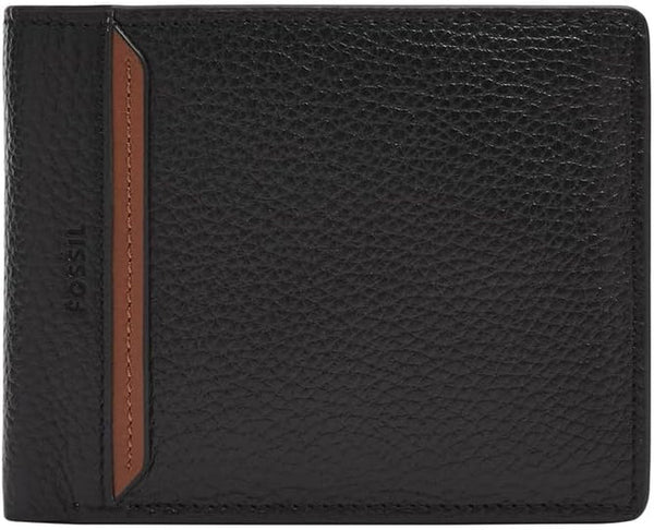 Portofel Fossil Huntington Bi-Fold pentru bărbați Portofel Barbati Naty Shop Negru S