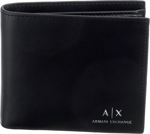 Portofel pentru bărbați Armani Exchange Essential, simplu, cu logo imprimat, negru Portofel Barbati Naty Shop Titlu implicit