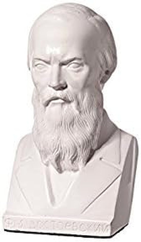 Scriitor rus Fiodor Dostoievski bust marmură statuie sculptură 14 cm alb Statuete si sculpturi Naty Shop Titlu implicit