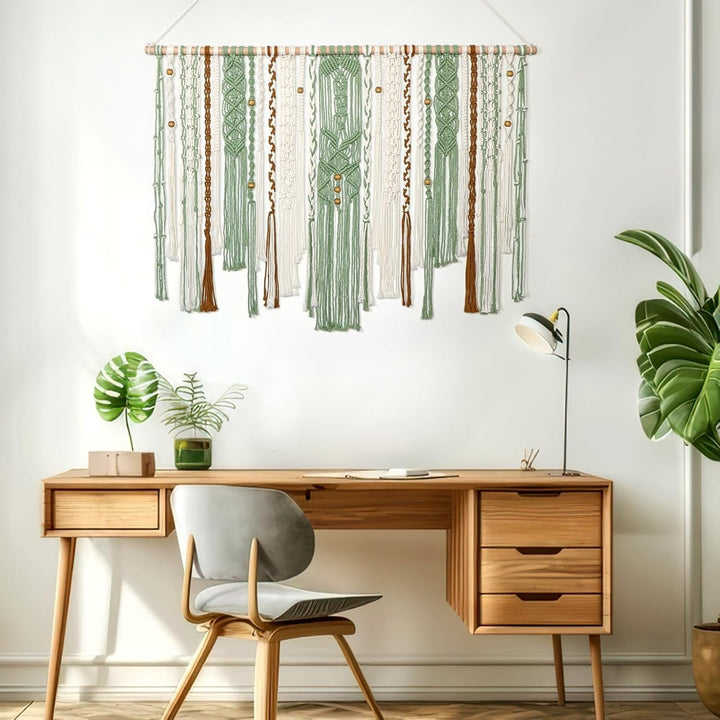 Tapiserie lomohoo mare deco verde estetic tesute Casa - Accesorii si Decoratiuni Naty Shop